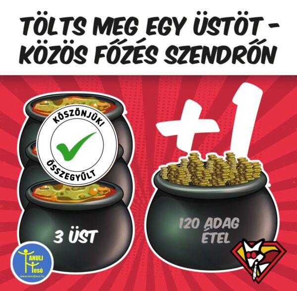 (LEZÁRULT!) Plusz 120 adag ételre gyűjtünk rászorulóknak a szendrői bográcsozáshoz